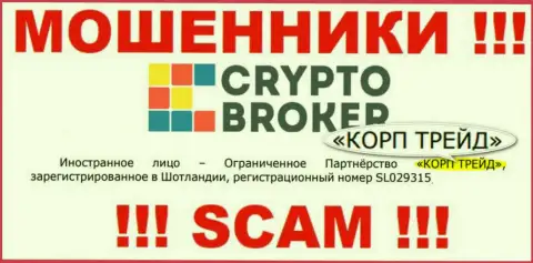 Инфа о юр лице internet воров Crypto-Broker Com