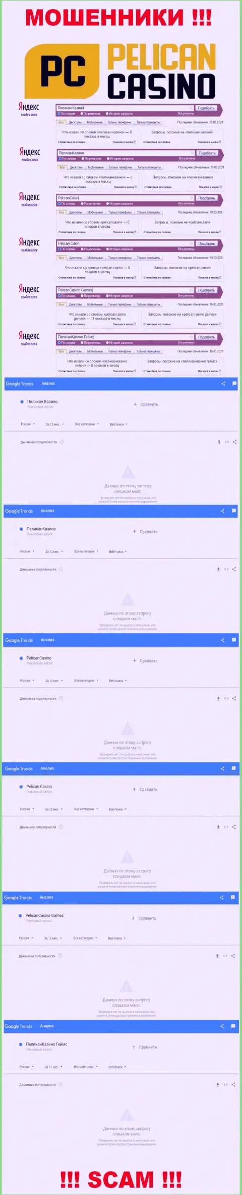 Online-запросы по интернет лохотронщикам Пеликан Казино
