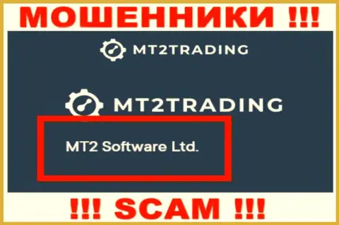Организацией MT2 Trading управляет MT2 Software Ltd - информация с официального сайта мошенников
