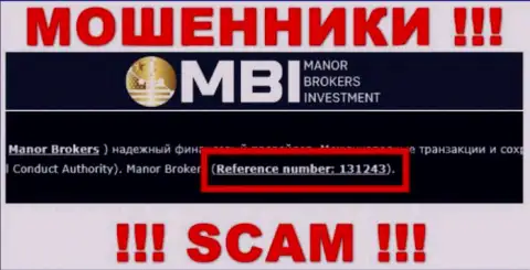 Хоть Manor Brokers и размещают на сайте лицензионный документ, знайте - они в любом случае МОШЕННИКИ !!!