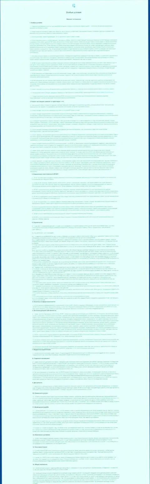 Условия мерчант соглашения интернет-организации BTCBit с описанием обязанностей и гарантий сторон подписывающих договор