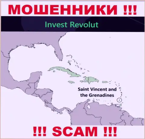 Инвест-Револют Ком зарегистрированы на территории - Kingstown, St Vincent and the Grenadines, избегайте совместной работы с ними