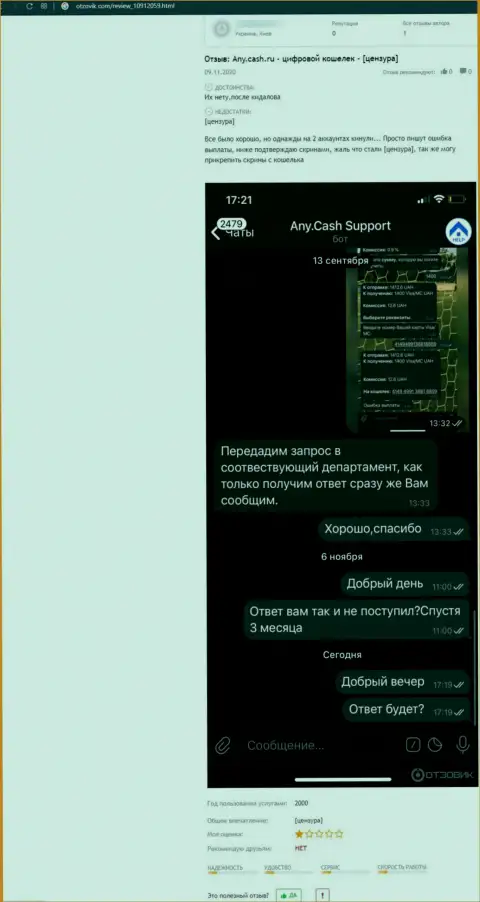 Эни Кеш - это ШУЛЕРА ! Совместное сотрудничество с которыми может закончиться присваиванием финансовых активов - отзыв