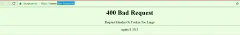 Официальный ресурс forex компании FIBO Group несколько суток вне доступа и показывает - 400 Bad Request